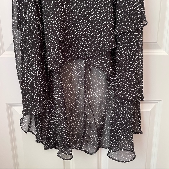 Forever 21 High-Low Sheer Polka Dot Layered Tiered Skirt - Picture 7 of 16